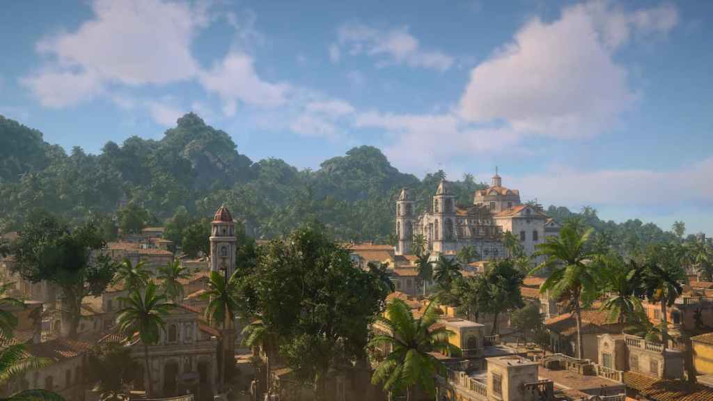 Aerial shot of Havana in Black Flag Resynced.