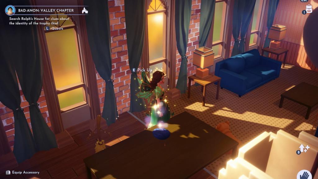 Blue fur on table in Disney Dreamlight Valley