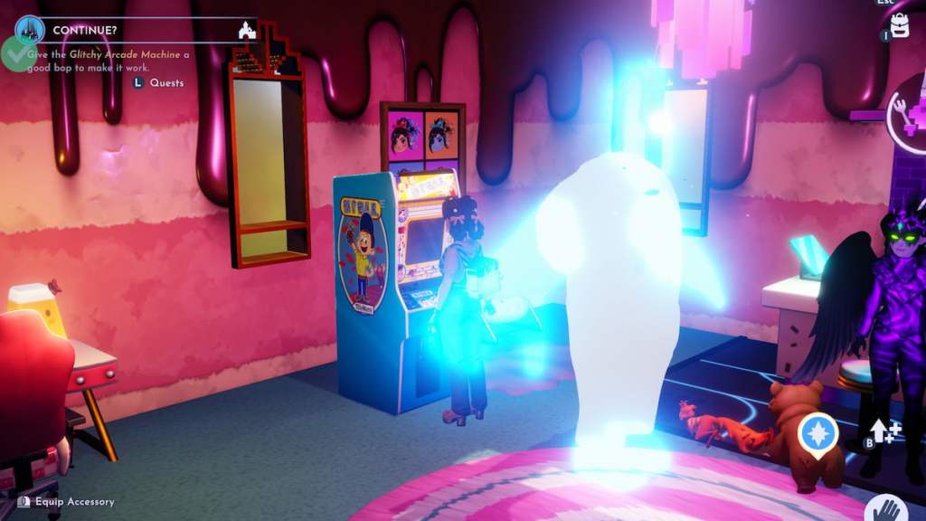 Giving arcade machine a bop in disney dreamlight valley