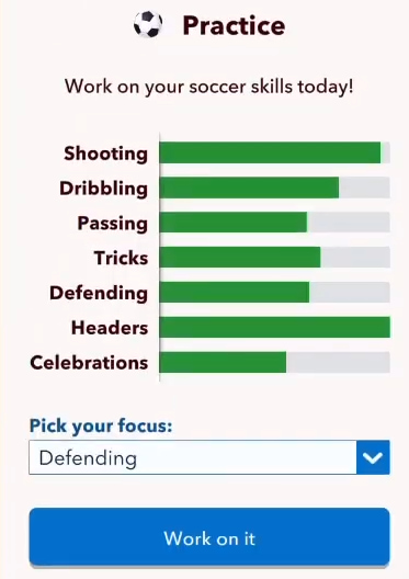 Building soccer stats in bitlife