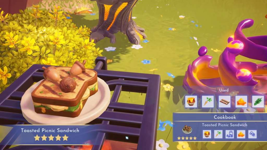 Toasted Picnic Sandwich recipe in disney dreamlight valley