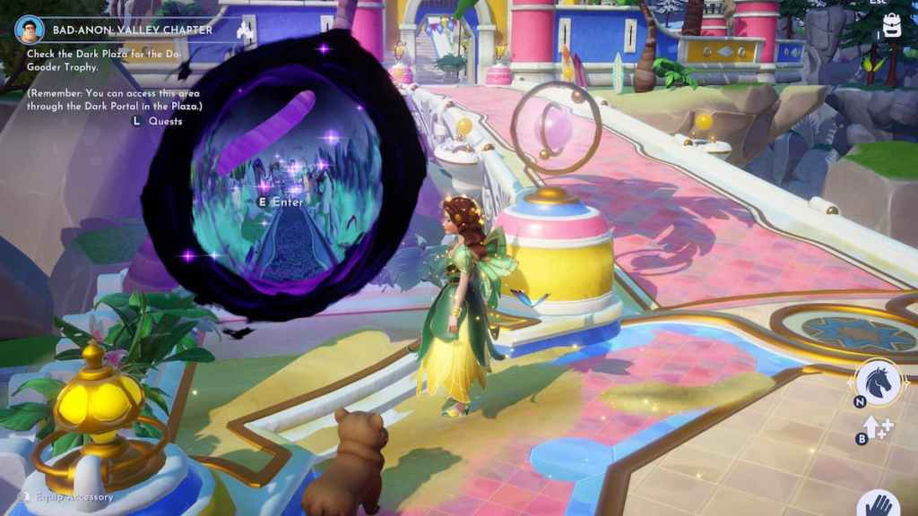 Dark Castle Plaza portal in disney dreamlight valley