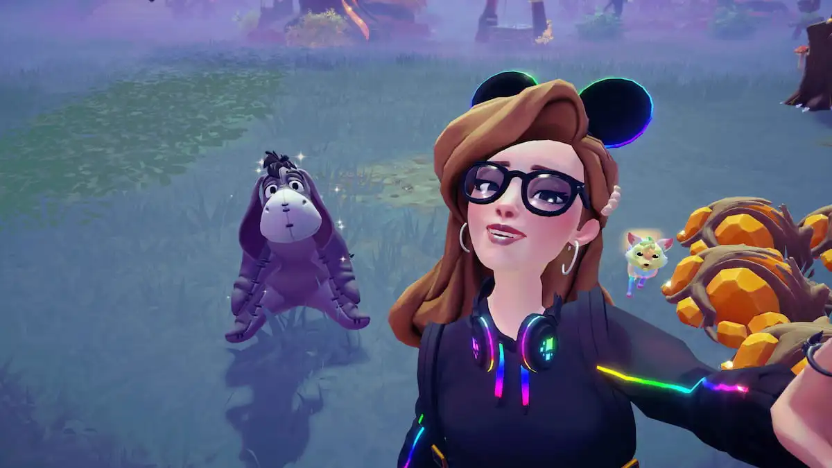 Disney Dreamlight Valley Eeyore and the player together