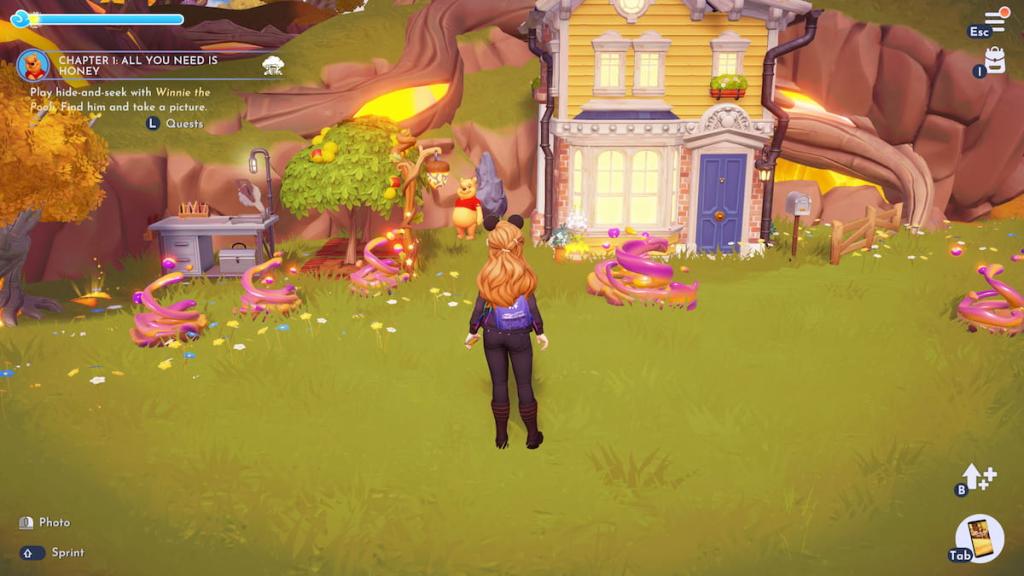 Disney Dreamlight Valley Pooh's first hiding spot