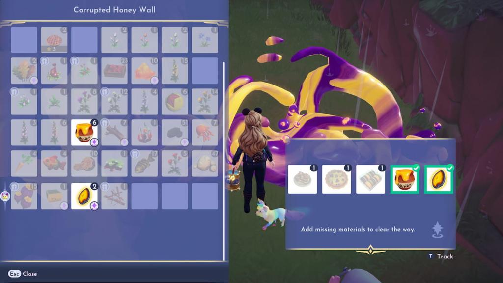 Disney Dreamlight Valley Braveheart Grove honey wall