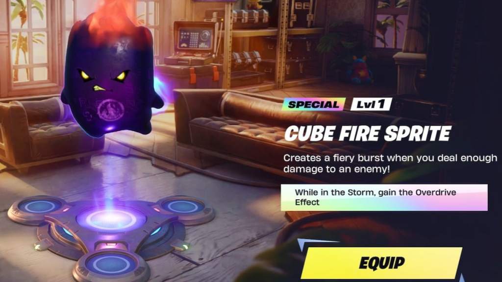 Fire Cube Sprite in Fortnite