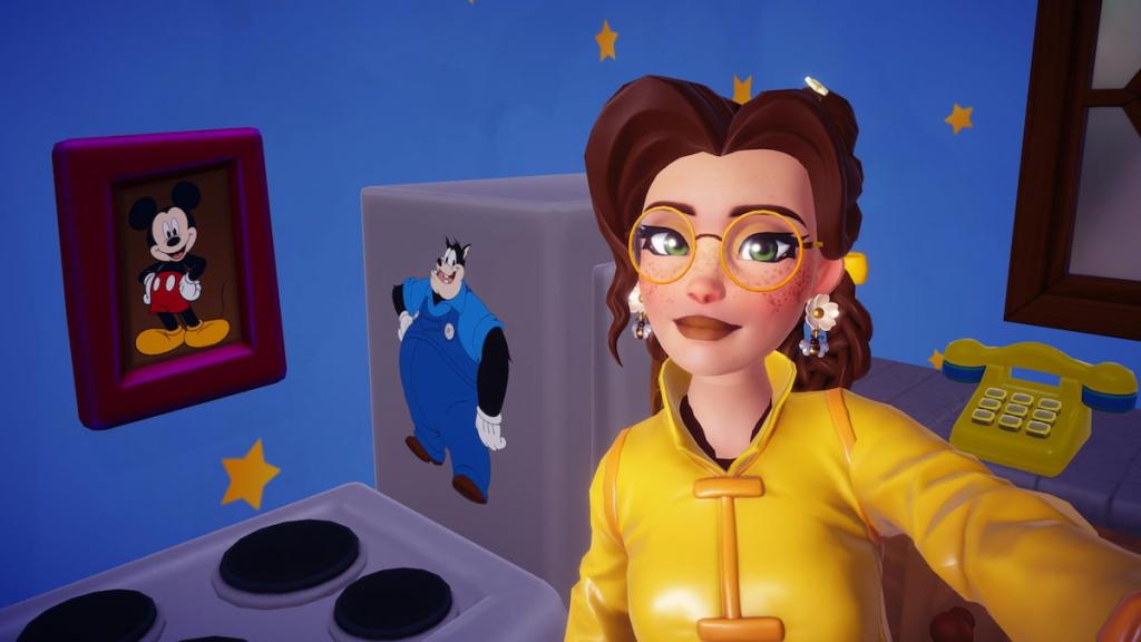 Pete motif on mickey fridge in disney dreamlight-valley