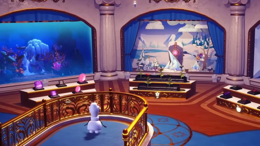Frosted heights room in olaf's museum in disney dreamlight valley