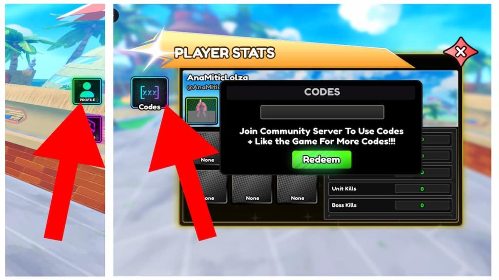 How to redeem codes in Anime Battle Front