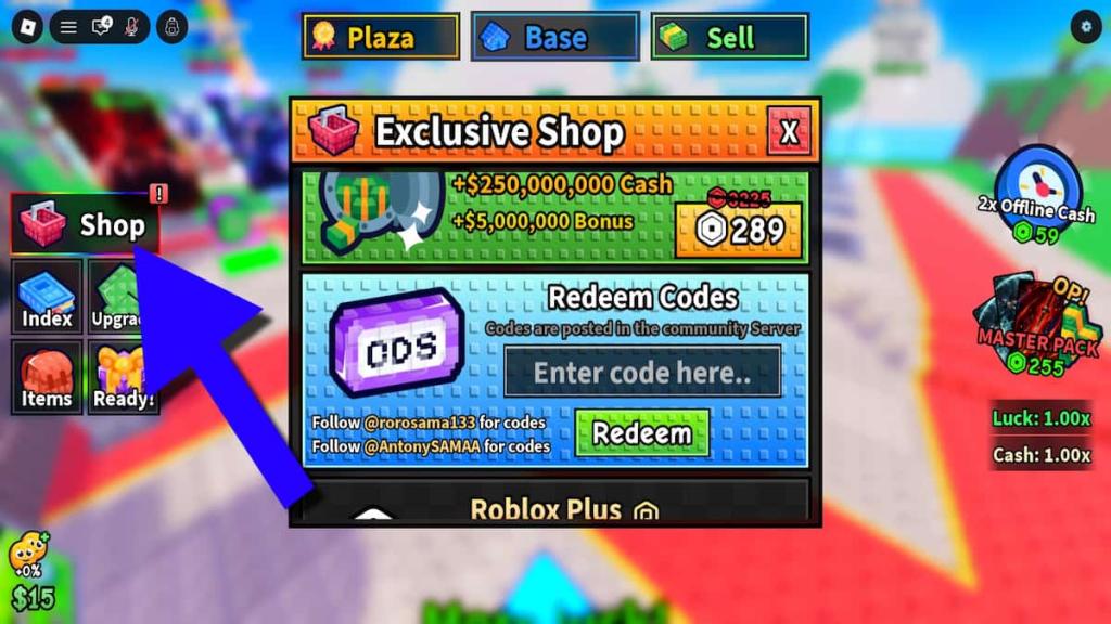 How to redeem codes in Anime Card Farm.