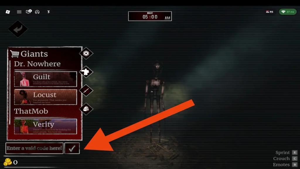 how to redeem codes lurking giants roblox