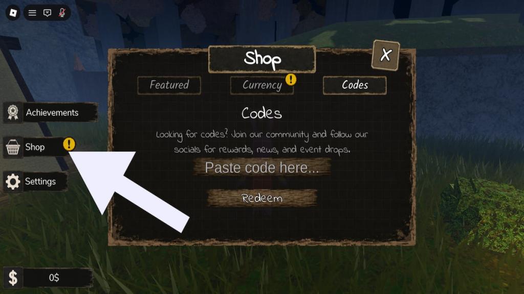 How to redeem codes in Nightfall.