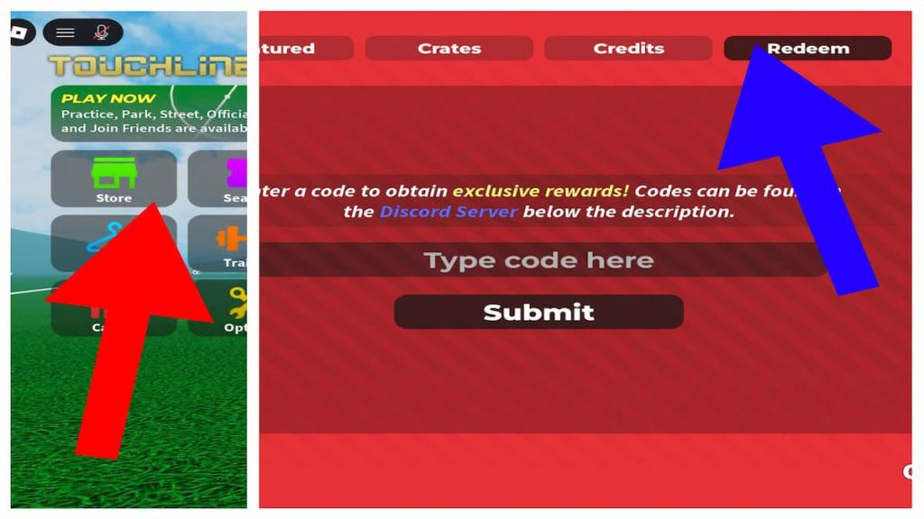 How to redeem TOUCHLINE codes.