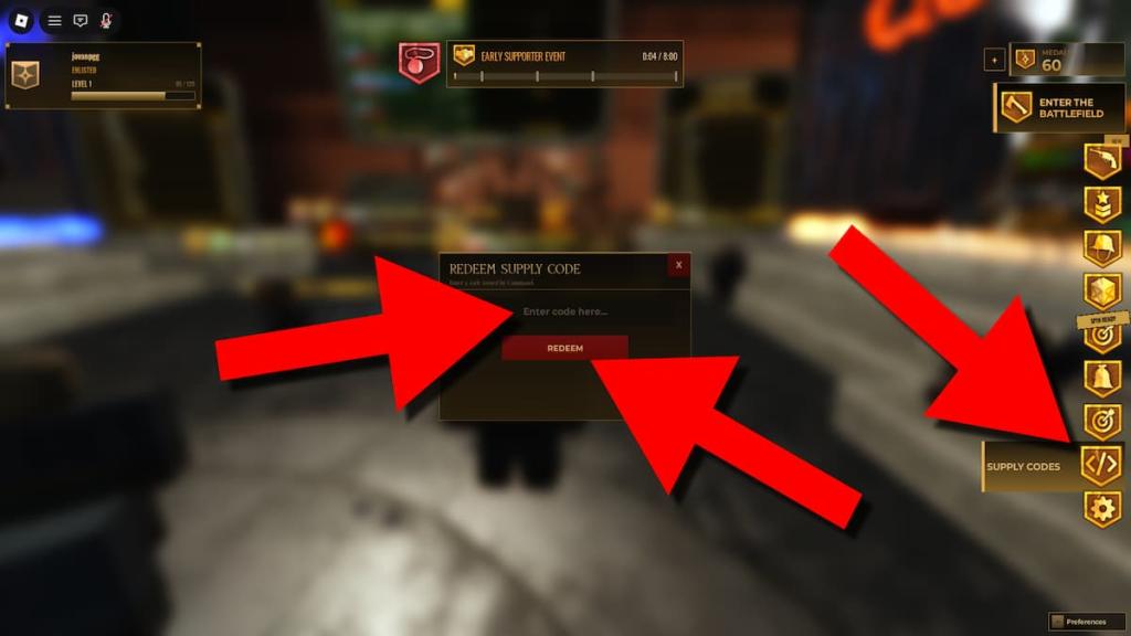 How to redeem TRENCH WW1 Roblox codes