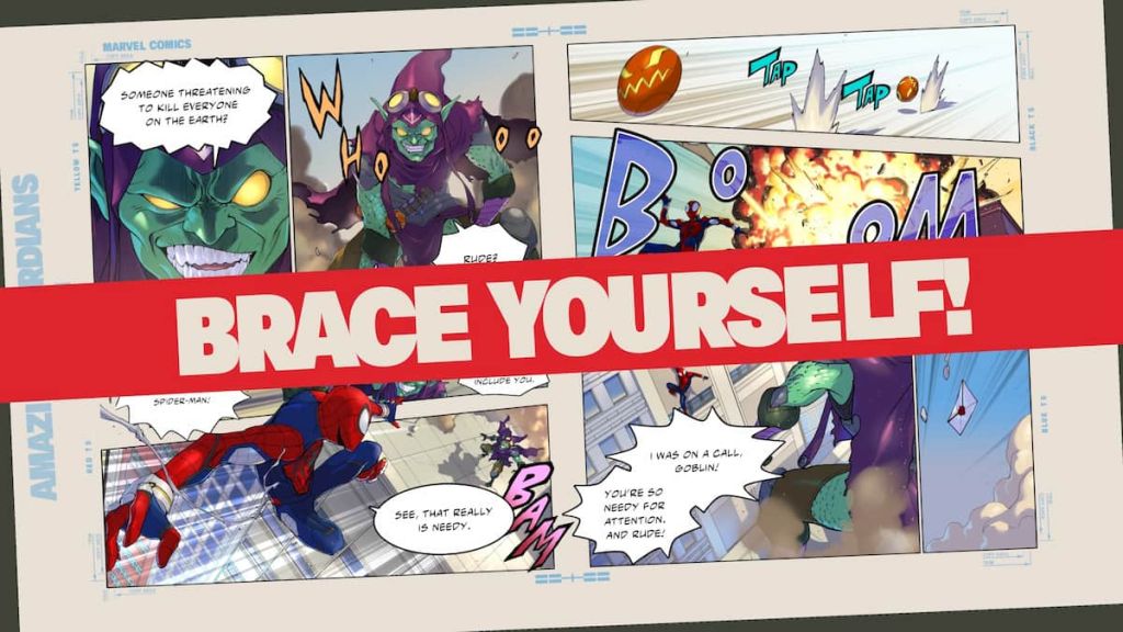 Marvel Tokon Fighting Souls Spider-Man manga panel scene with Green Goblin