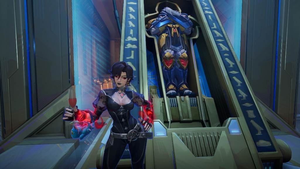 Jubilee by Apocalypse in a sarcophagus in marvel rivals