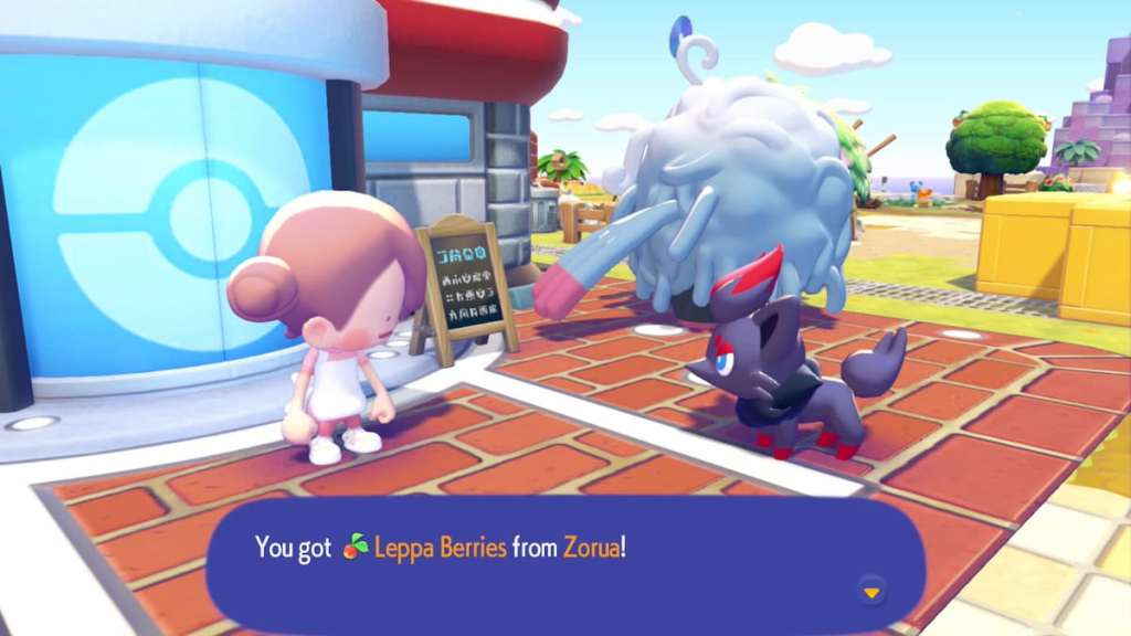 Getting leppa berries as a reward in pokopia