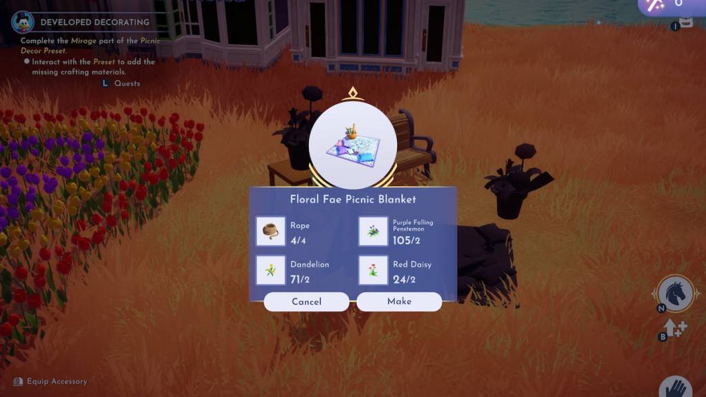 Completing mirage in preset in disney dreamlight valley