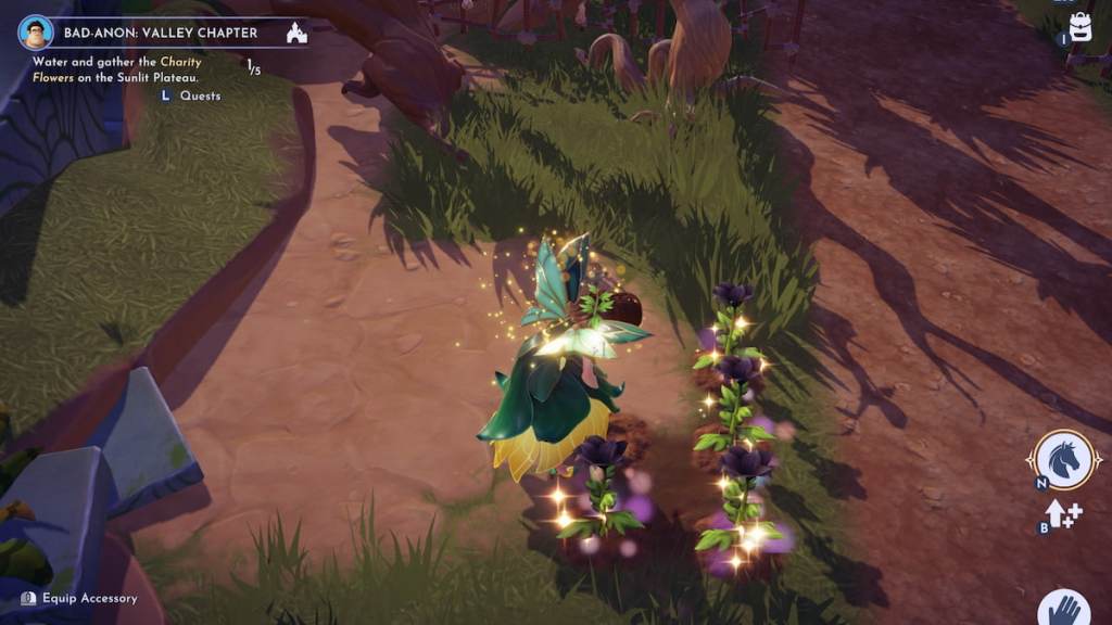 Picking flowers in disney dreamlight valley