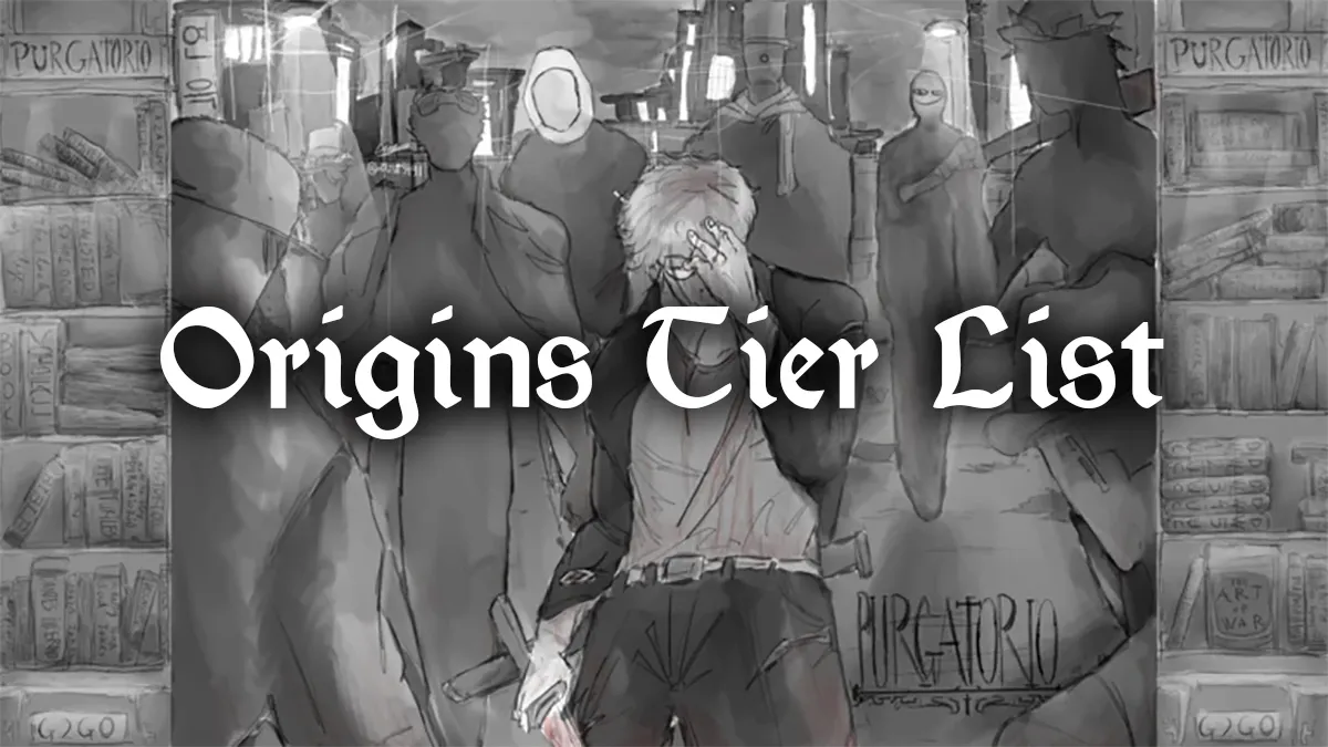 all purgatorio origins ranked in a tier list format