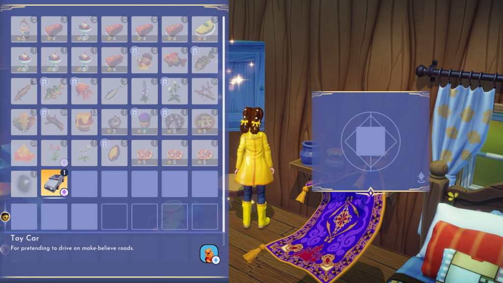putting toy on shelf in disney dreamlight valley