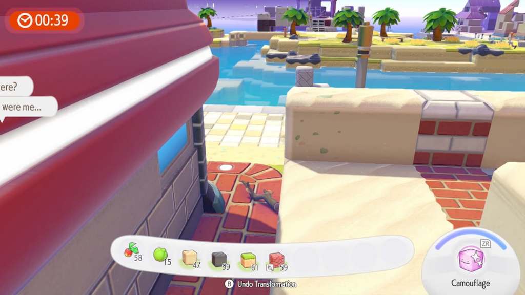 Sneaking around back of Pokémon Center in pokopia