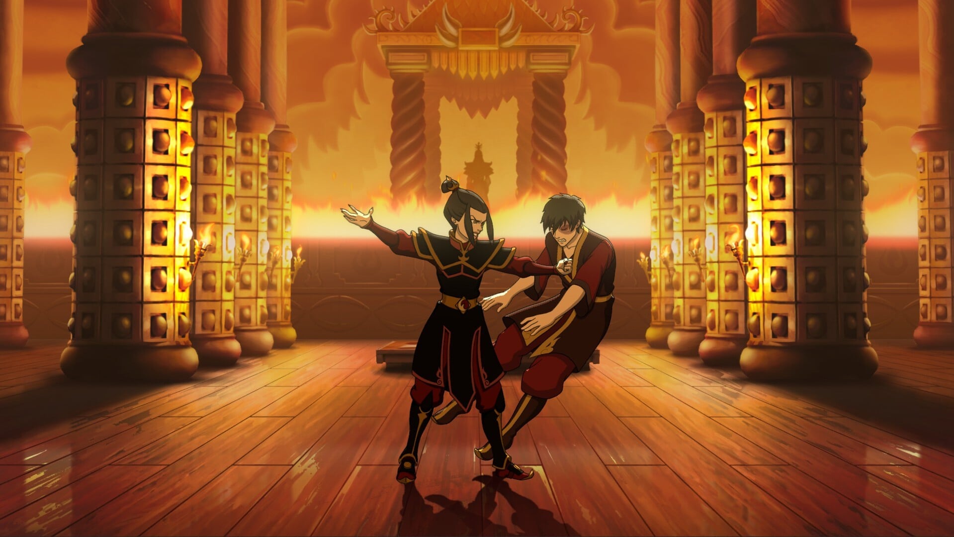 A fight between two players in Avatar Legends