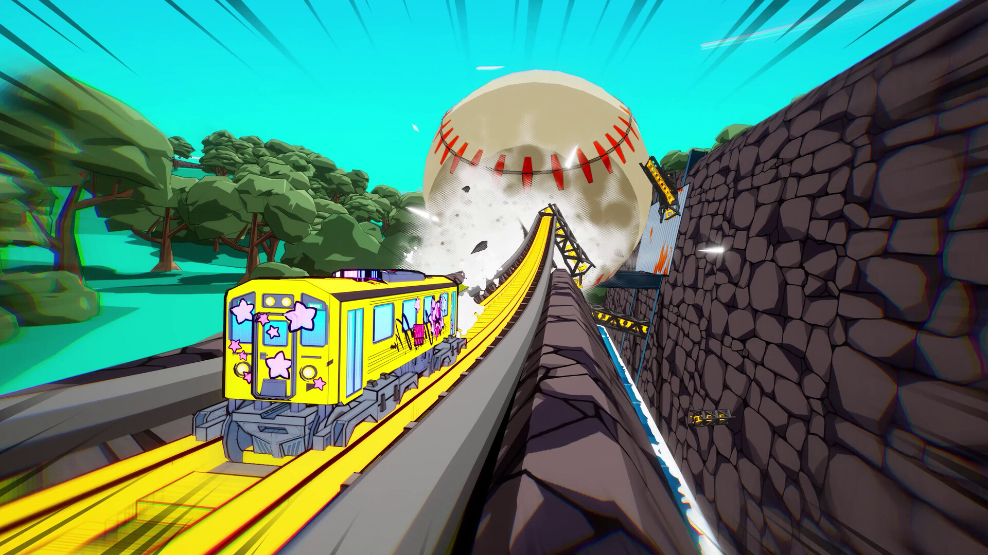 Players escaping a boss in Denshattack!
