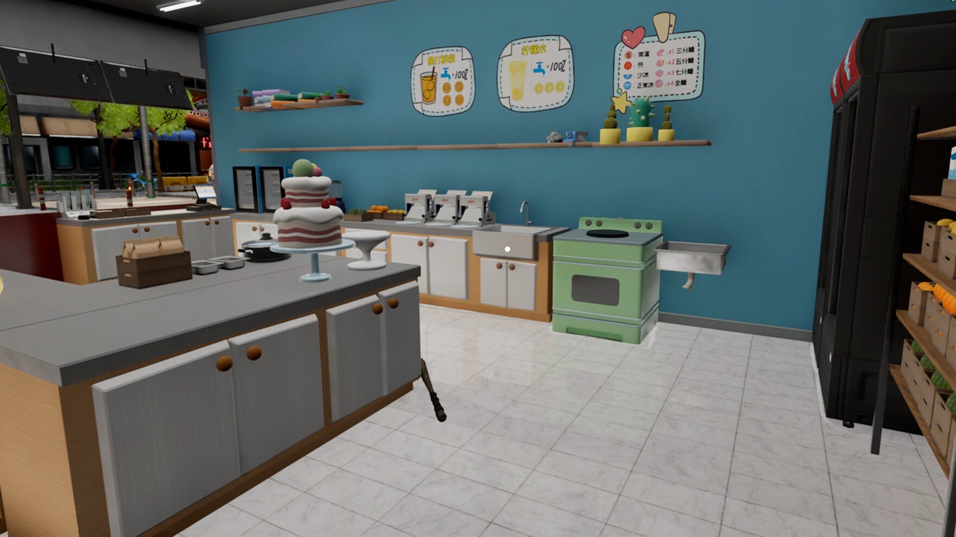 Brewing food in Boba Cafe Simulator