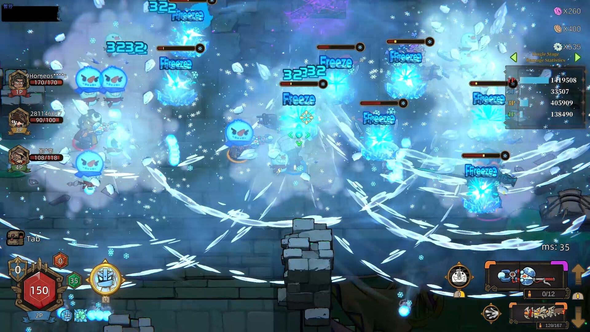 Players fighting enemies in co-op