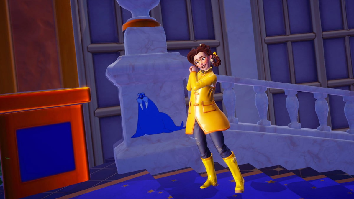 Standing by walrus motif in disney dreamlight valley