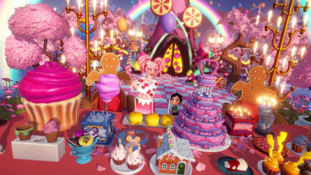 Having a sugar party with vanellope in disney dreamlight valley