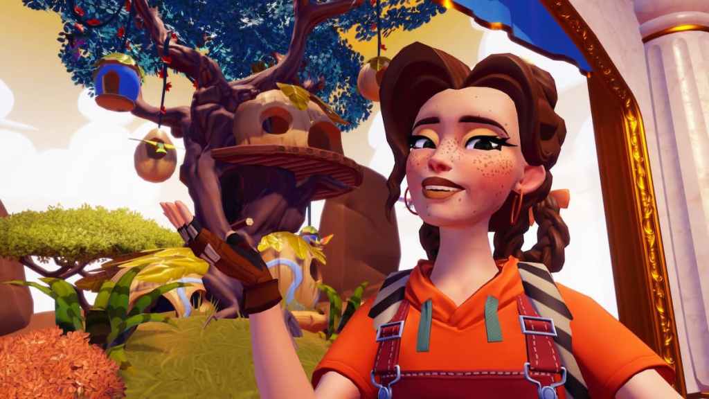 Sunbirds flying around house in disney dreamlight valley