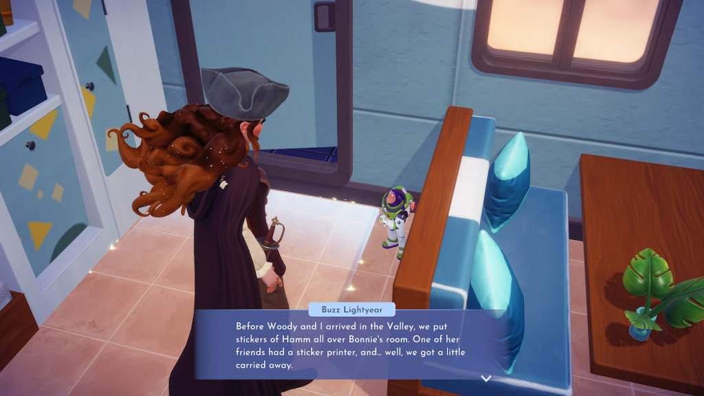 Talking to buzz in disney dreamlight valley