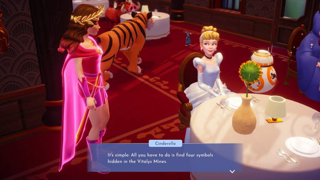 Talking to cinderella about gus motifs in disney dreamlight valley
