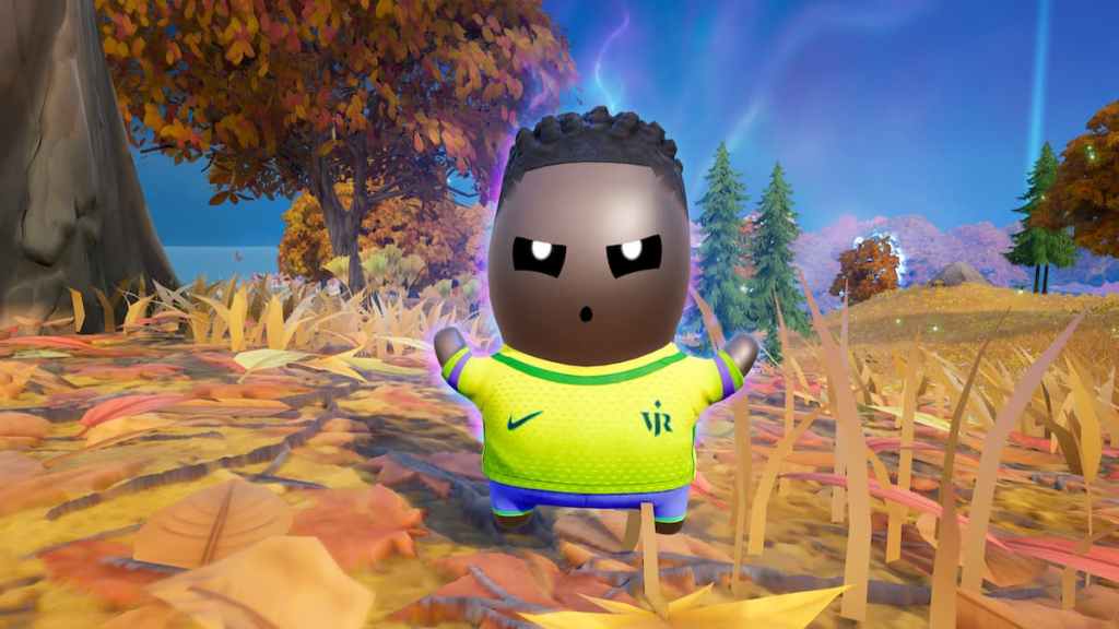 Vini Jr. Sprite on ground in Fortnite