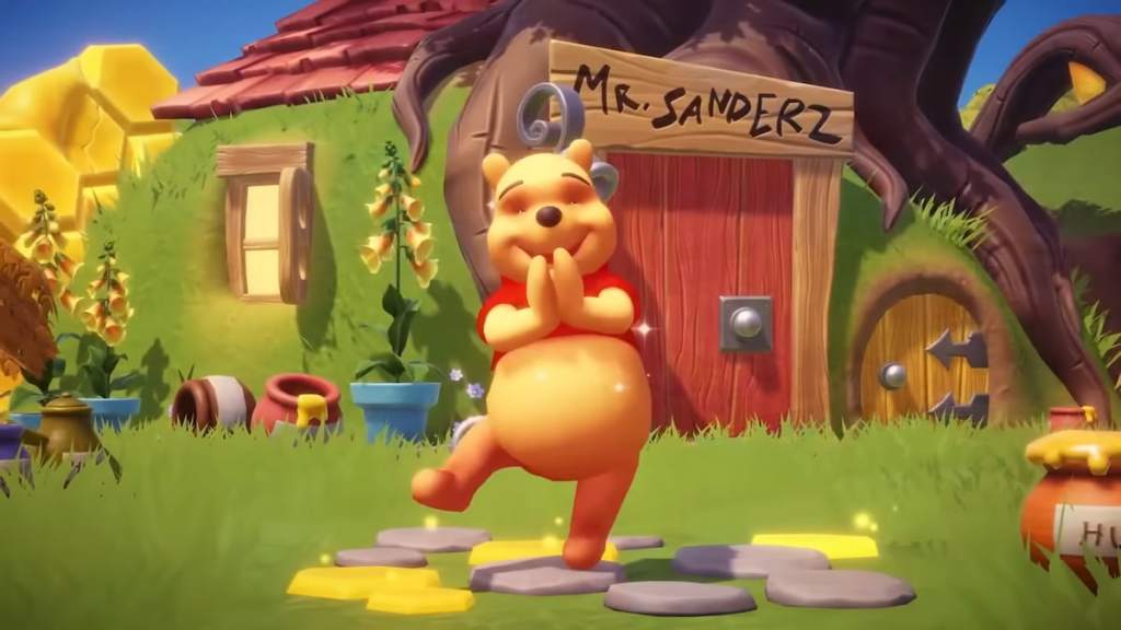Winnie the pooh in disney dreamlight valley