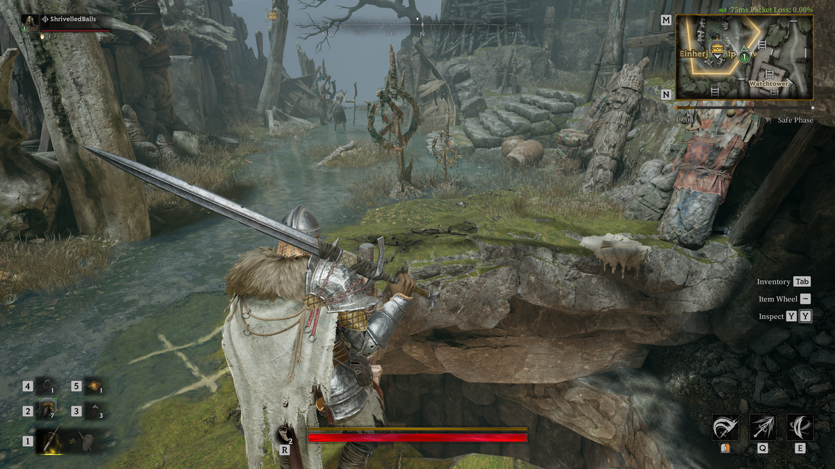 Entrance to the Einherjar Ship Grave location in Mistfall