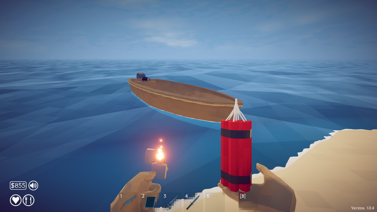 Throwing the Dynamite at a boat