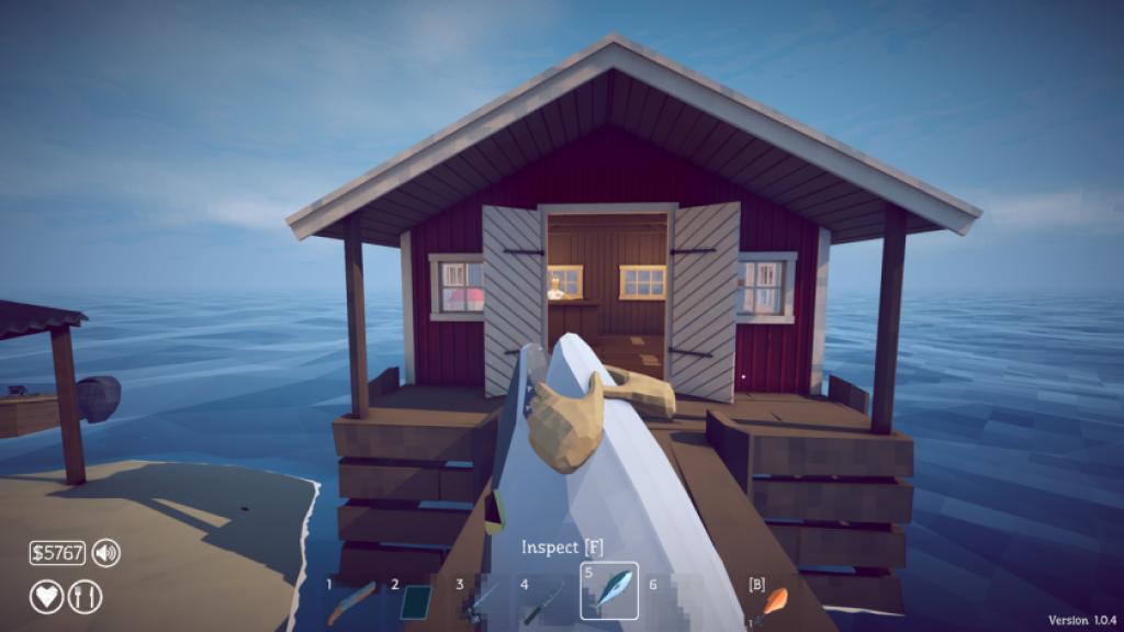 The shop on the third island in How to Fish