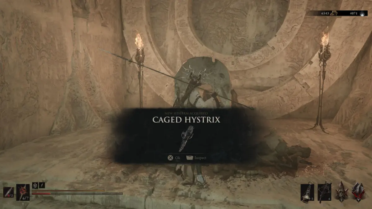 The Harbinger acquires the Caged Hystrix in Mortal Shell 2.