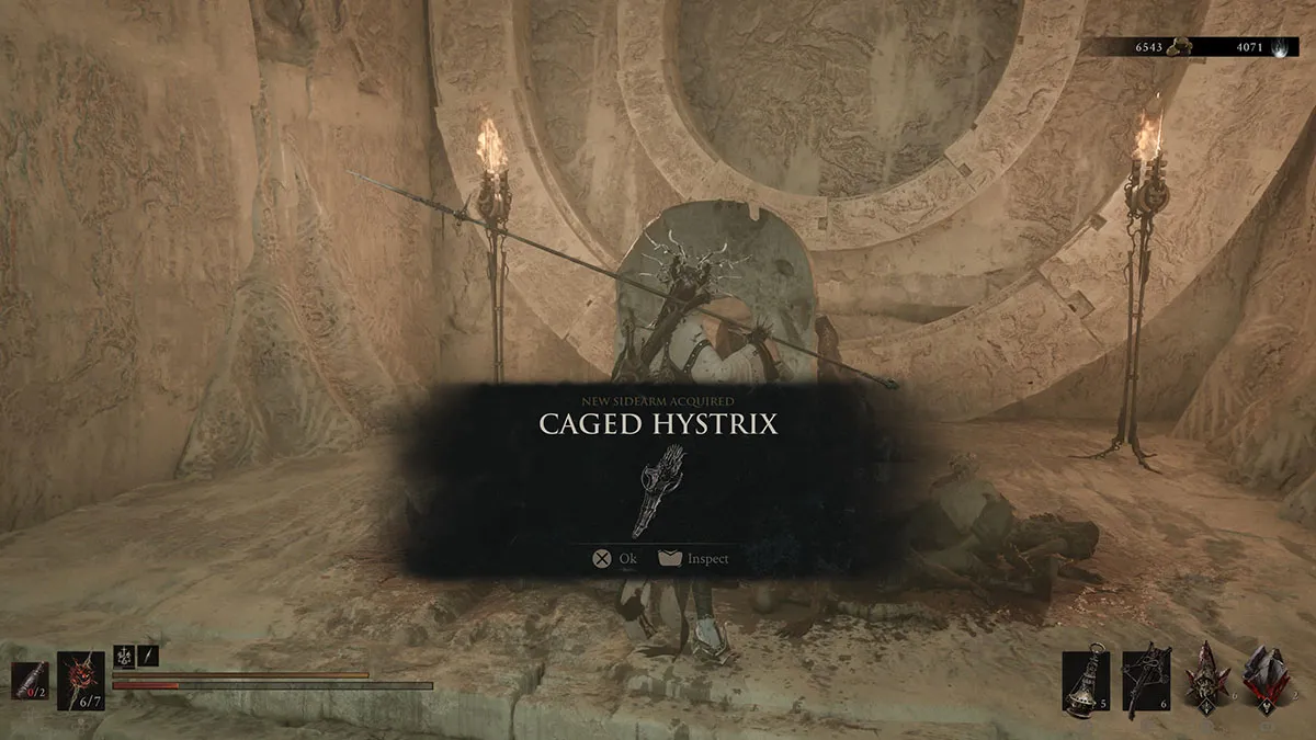 The Harbinger acquires the Caged Hystrix in Mortal Shell 2.