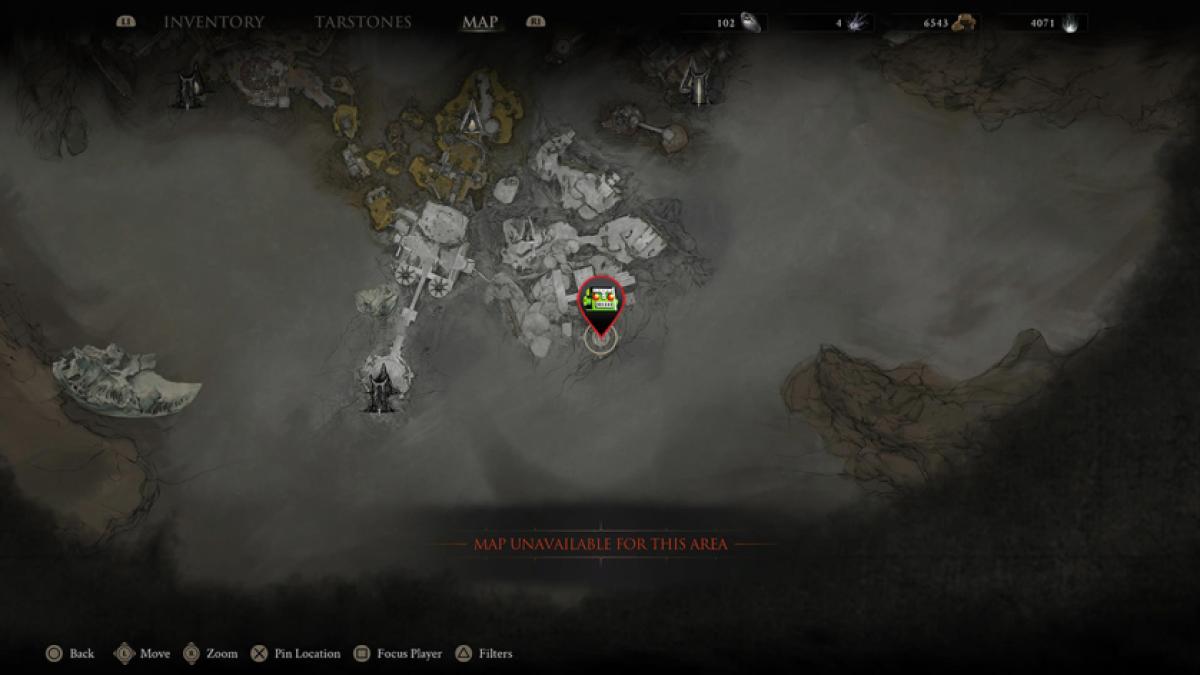The location of the Caged Hystrix, as seen in Mortal Shell 2.