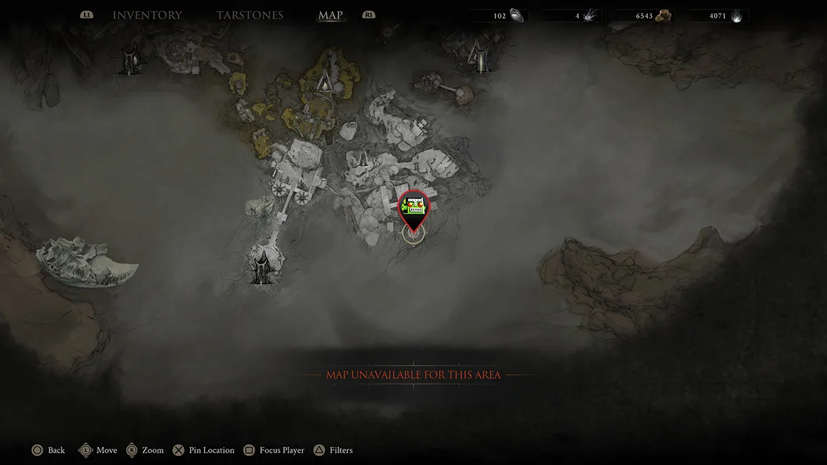 The location of the Caged Hystrix, as seen in Mortal Shell 2.