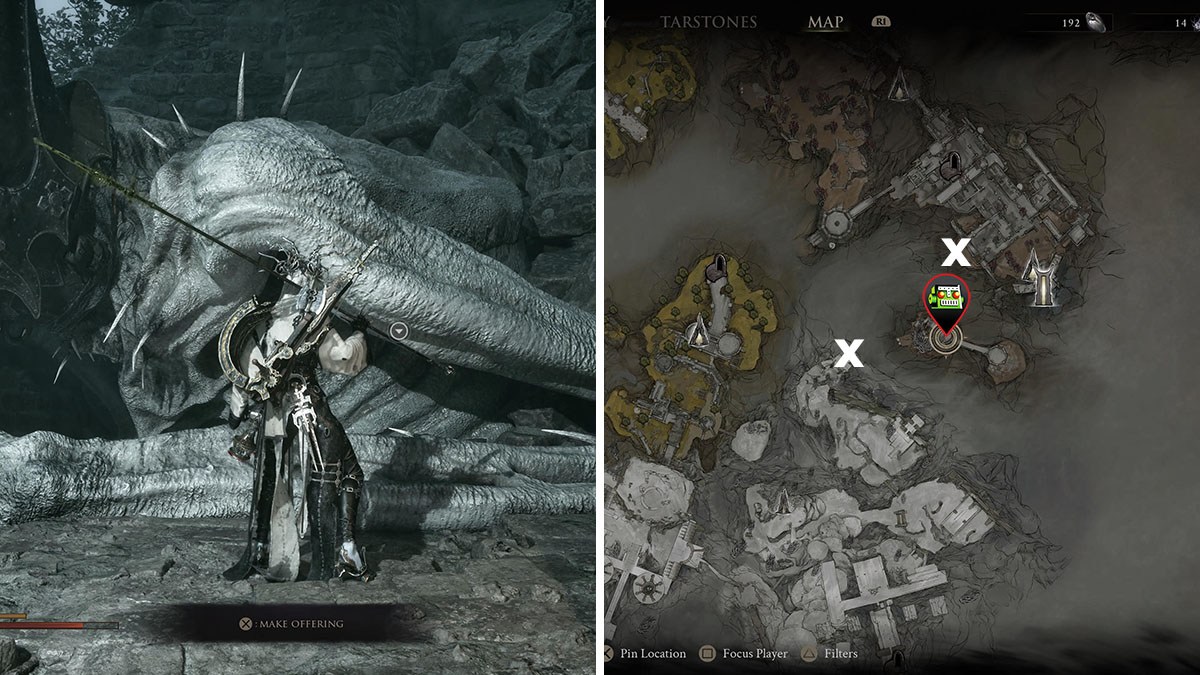 The location of the Forgotten Tower. Screenshot by Destructoid