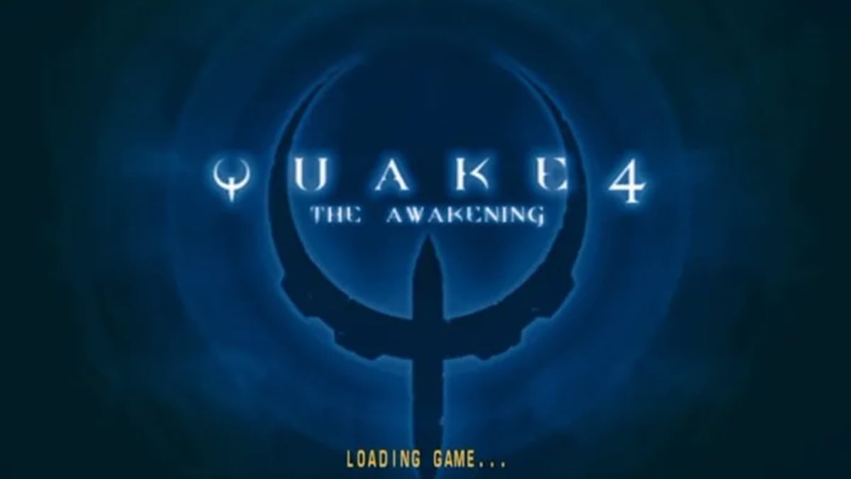 The title screen for Quake 4's leaked expansion