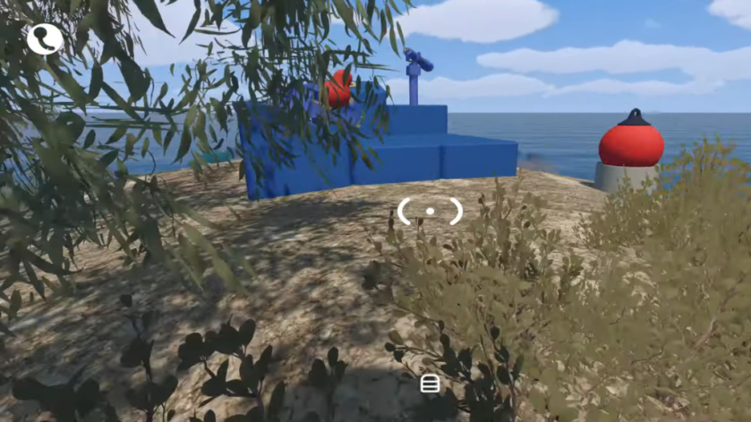 Double blue telescope puzzle in Big Walk