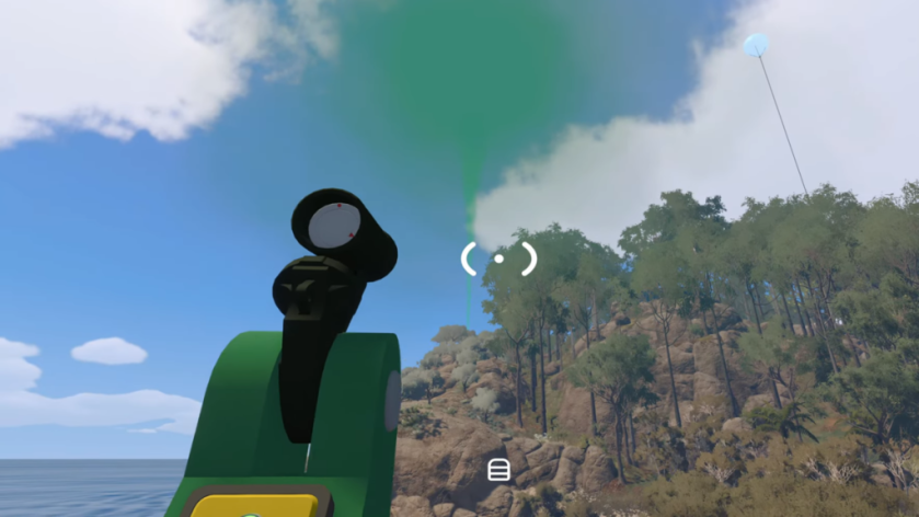 Shooting the green flare
