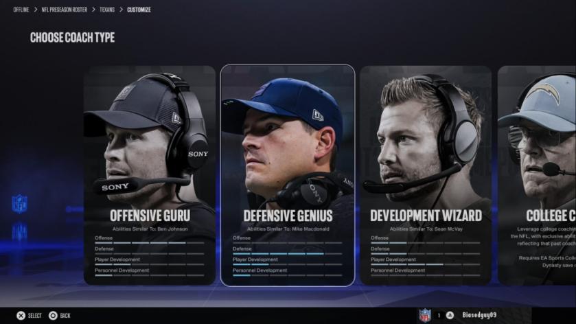 Head coach in Madden NFL 27