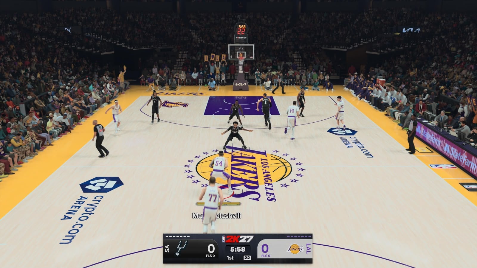 An ongoing match in NBA 2K27